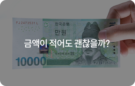 금액이 적어도 괜찮을까?